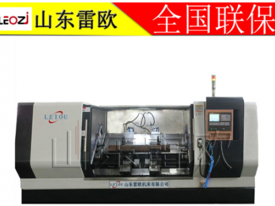 斜式銑面鉆孔攻絲銑床 直銷異形軸件專機 斜式銑端面打中心孔
