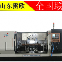斜式銑面鉆孔攻絲銑床 直銷異形軸件專機 斜式銑端面打中心孔