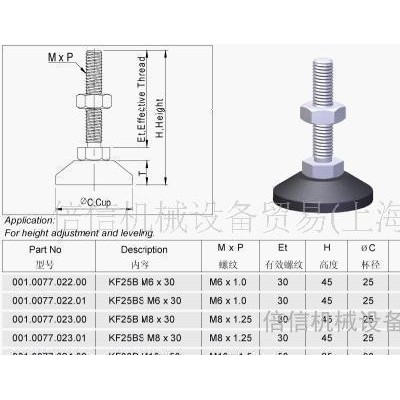 工業(yè)鋁型材配件 型材蹄腳 固定腳蹄 KF25B M6 x 3