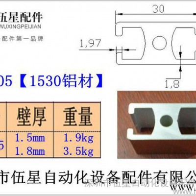 供應伍星15*30鋁型材