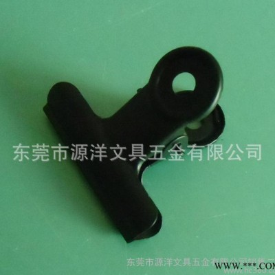 新品上市 電泳黑圓頭票 38mm啞黑金屬圓頭夾子 源洋文具五金廠