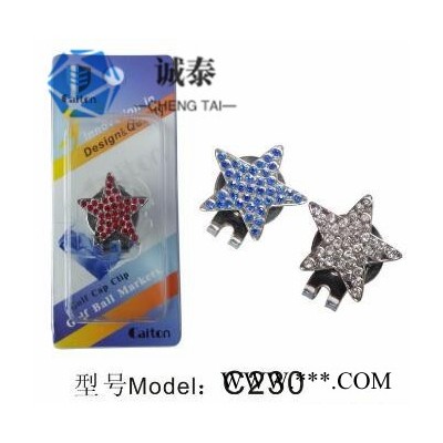 定制電鍍高爾夫球夾，創(chuàng)意金屬帽夾制作，誠泰制作磁性鐵帽夾廠