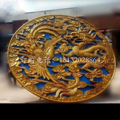 龍鳳呈祥雕塑-電鍍不銹鋼景觀雕塑-龍鳳雕塑定制廠家_800x800