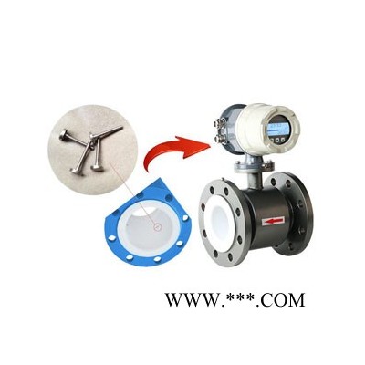 智能電磁流量計水污水液體電鍍防腐一體分體管道式LDG傳感器dn100 DN100電磁流量計