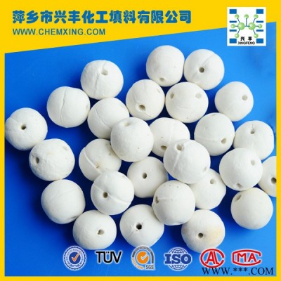 興豐化工 開孔惰性瓷球氧化鋁開孔瓷球催化劑載體，天然氣空分專用催化劑載體惰性氧化鋁瓷球，開孔菠蘿瓷球 中高鋁瓷球載體