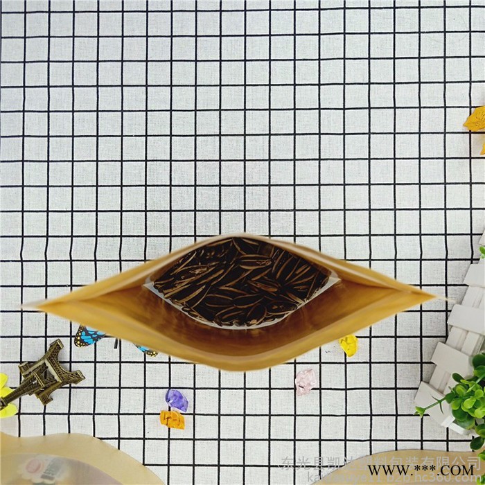 凱達(dá) 五谷雜糧包裝袋 高品質(zhì)現(xiàn)貨多多 通用牛皮紙自立自封開窗包裝袋   真空袋 鋁箔袋 通用雜糧包裝袋**