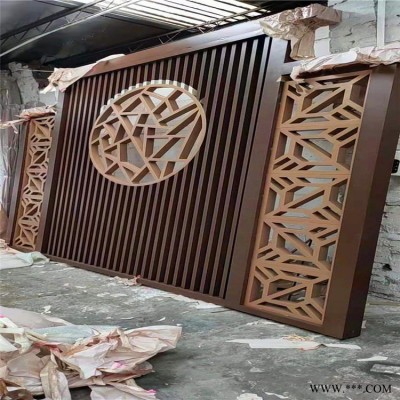 玄關(guān)隔斷鋁屏風(fēng)  鋁板雕刻鋁屏風(fēng) 型材焊接鋁花格 廠家價格