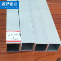 加工定制6063鋁方管鋁合金型材現貨胚料四面方管鋁方通隔斷吊頂
